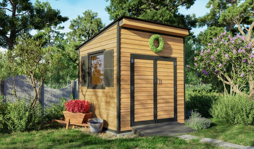 8x8 Lean to Garden Shed Design