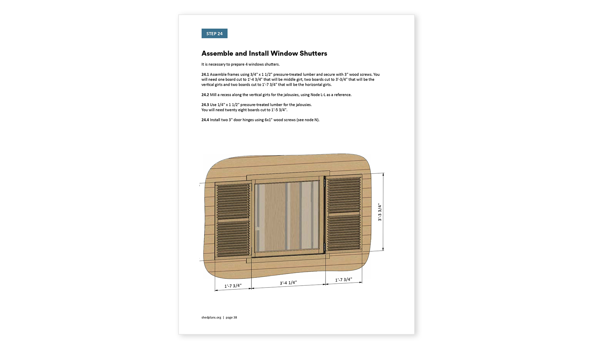 8x8 garden shed window shutters assembly