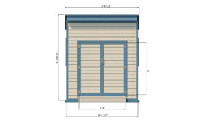 8x8 garden shed front side preview