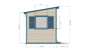 8x8 garden shed left side preview