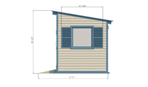 8x8 garden shed right side preview