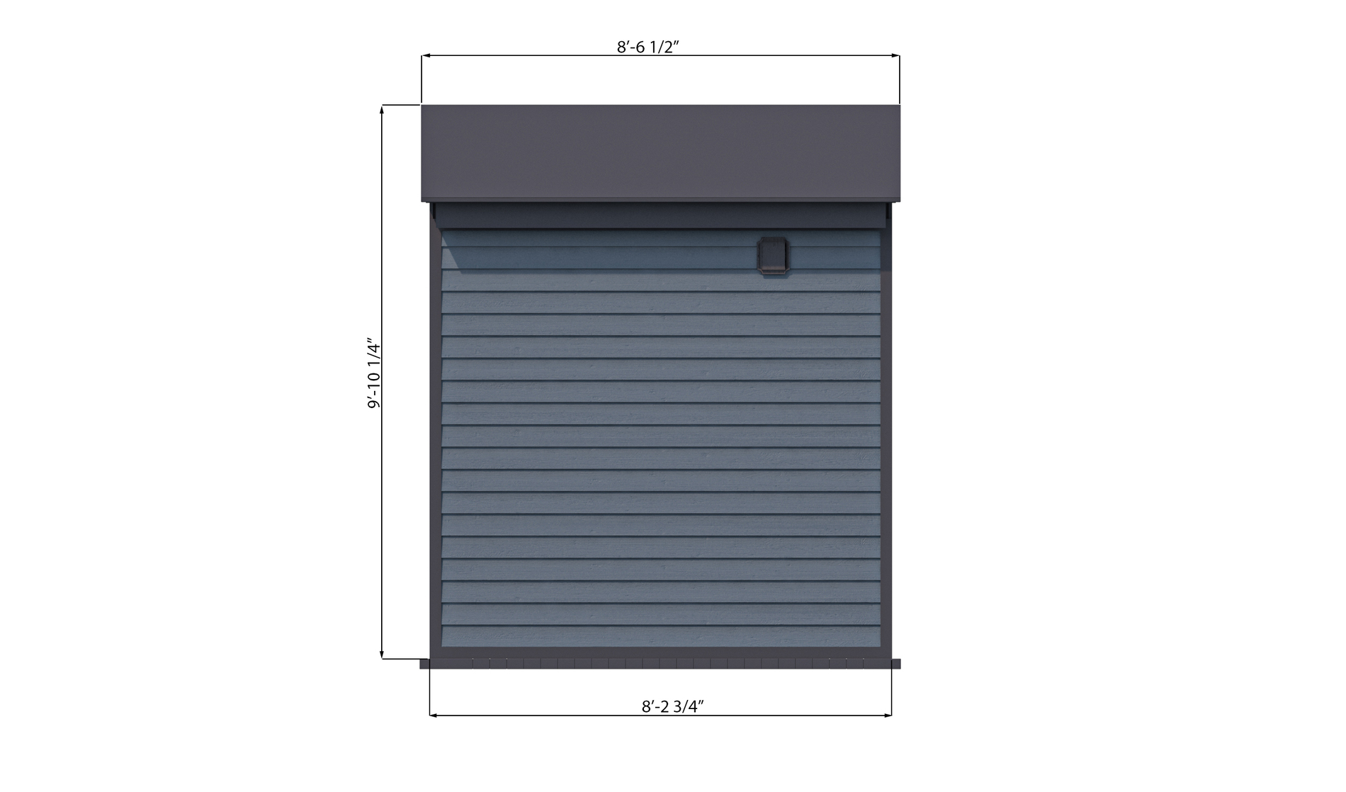 8x8 storage shed back side preview