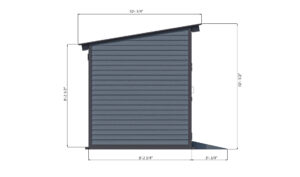 8x8 storage shed left side preview