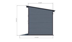8x8 storage shed right side preview