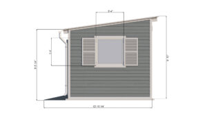 10x16 lean to garden shed left side preview