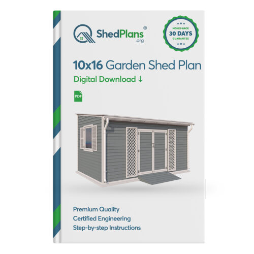 10x16 lean to garden shed plans product