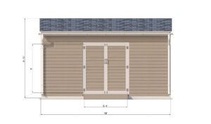 10x16 lean to storage shed front side preview