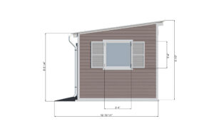 10x20 lean to garden shed left side preview