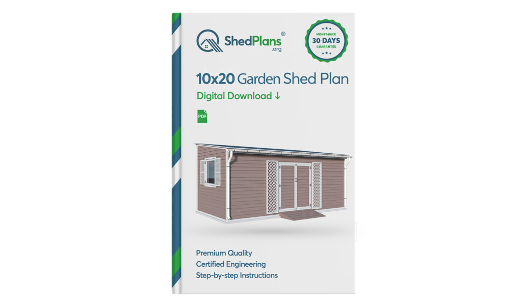 10x20 lean to garden shed plan product