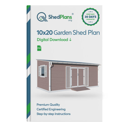 10x20 lean to garden shed plan product