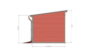 10x20 lean to storage shed left side preview