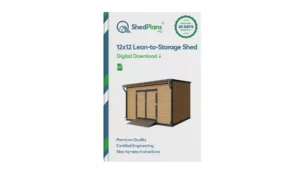 12x12 Lean to storage shed plan