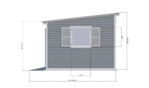 12x12 lean to garden shed left side preview