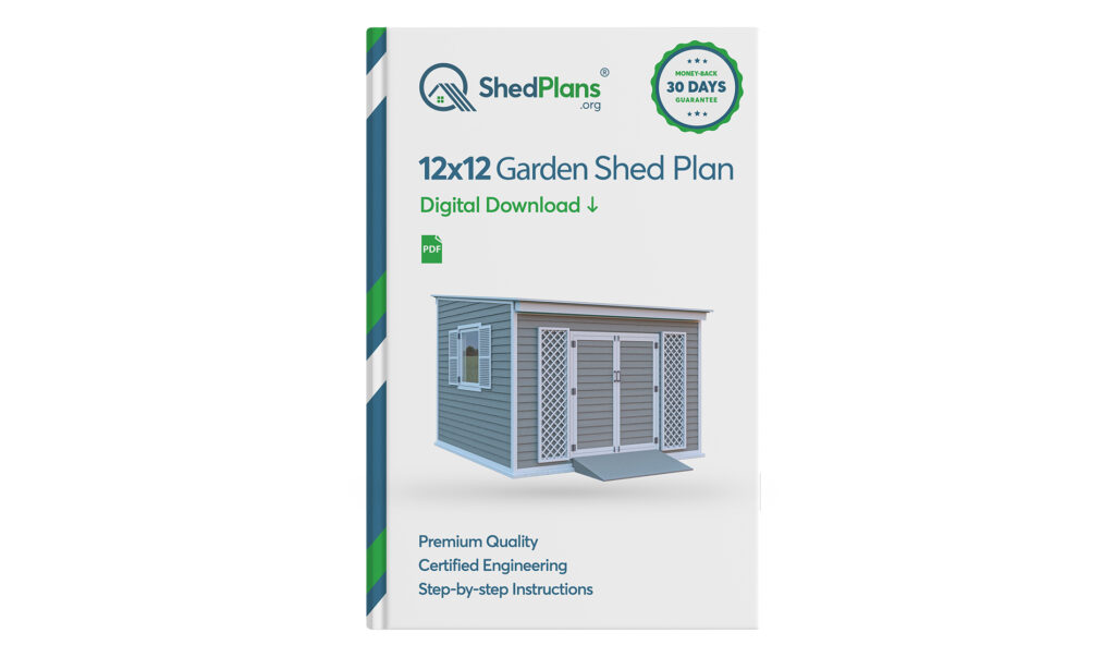 12x12 lean to garden shed plan product