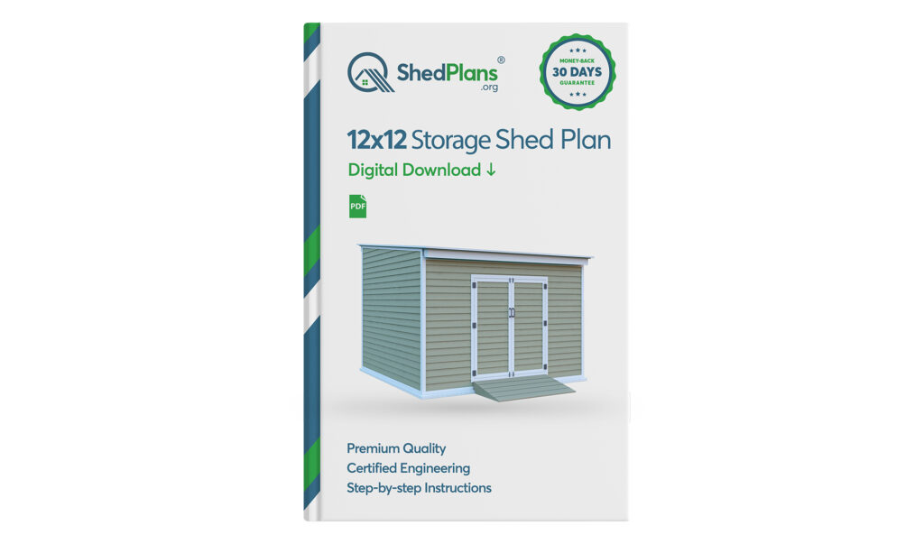 12x12 lean to storage shed plans product