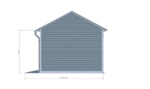 12x14 gable storage shed left side preview