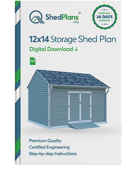 12x14 gable storage shed plan