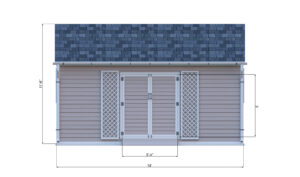 12x18 gable garden shed front side preview