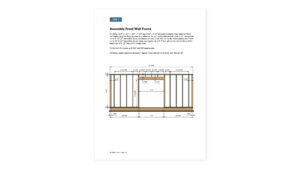 12x18 gable garden shed front wall framing