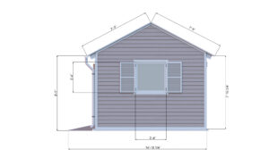 12x18 gable garden shed left side preview