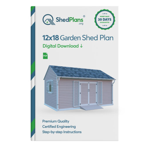 12x18 gable garden shed plans product