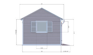 12x18 gable garden shed right side preview
