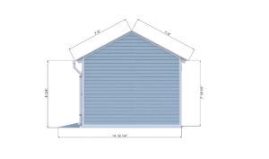 12x18 gable storage shed left side preview