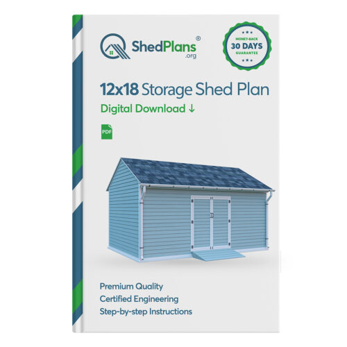 12x18 gable storage shed plans product