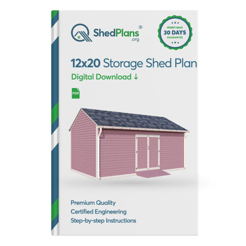 12x20 gable storage shed-plans product
