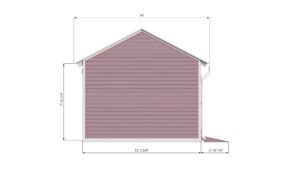 12x20 gable storage shed right side preview