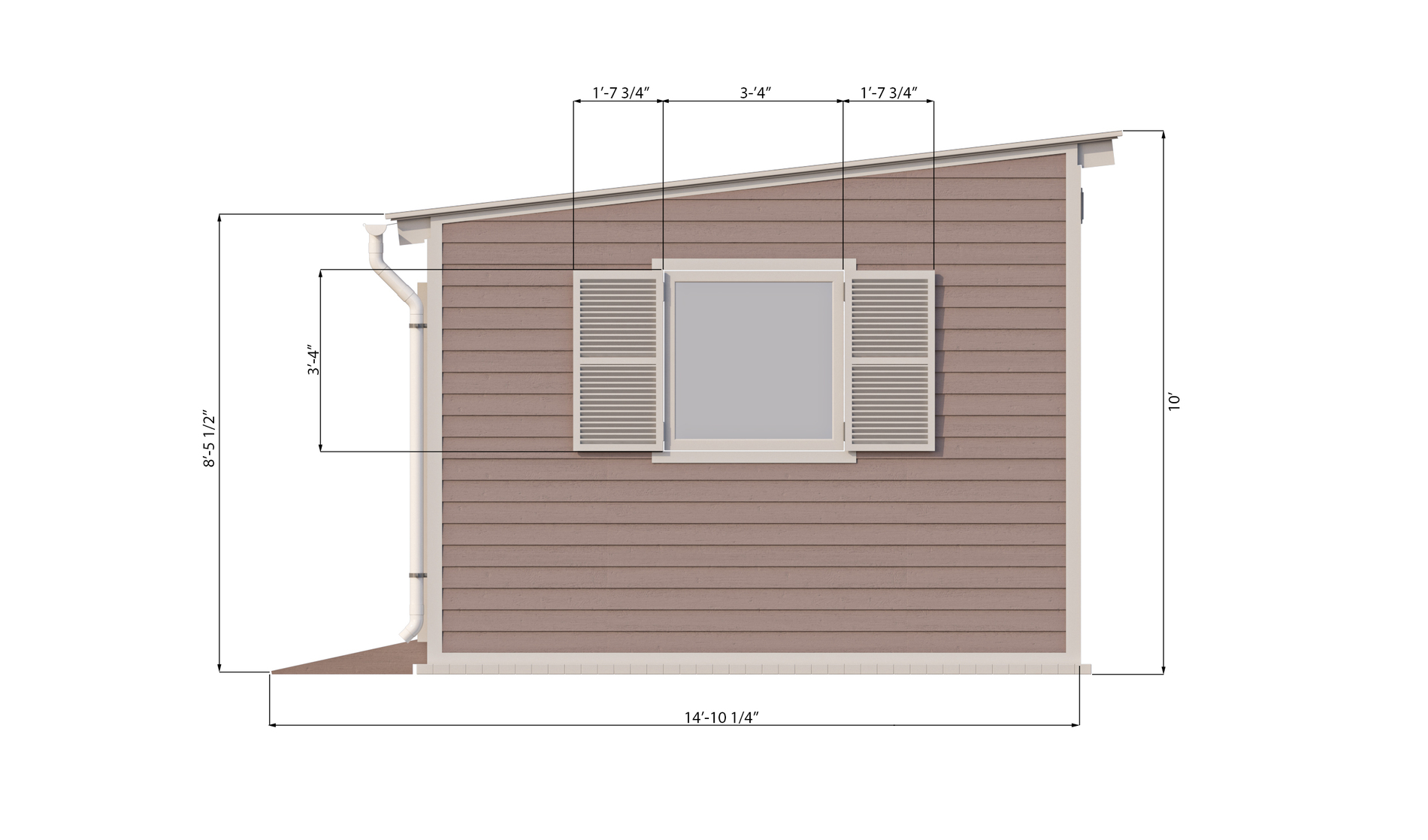 12x20 lean to garden shed left side preview