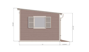12x20 lean to garden shed right side preview