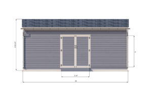 12x20 lean to storage shed front side preview