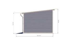 12x20 lean to storage shed left side preview