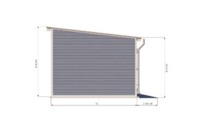 12x20 lean to storage shed right side preview