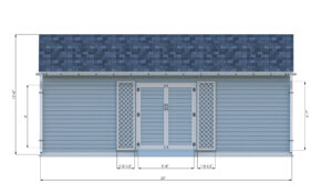 12x24 gable garden shed front side preview