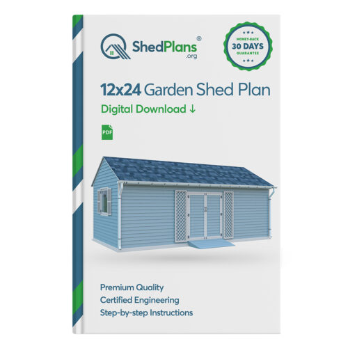 12x24 gable garden shed plans product