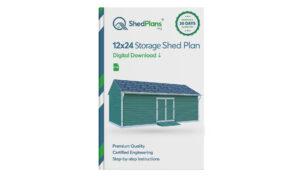 12x24 gable storage shed plans product