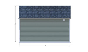 8x16 gable garden shed back side preview