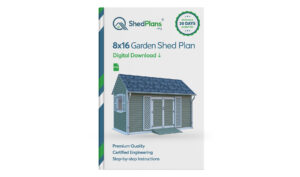 8x16 gable garden shed plans product