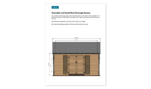 8x16 gable garden shed roof drainage system