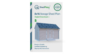8x16 gable storage shed plans product