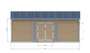 16x24 lean to garden shed front side preview