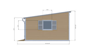 16x24 lean to garden shed left side preview