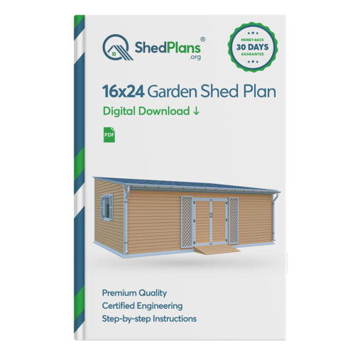 16x24 lean to garden shed plans product