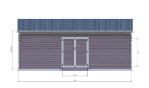 16x24 lean to storage shed front side preview