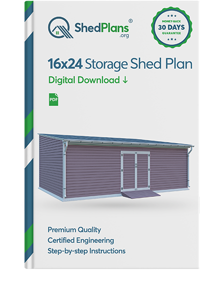 16x24 lean to storage shed plans