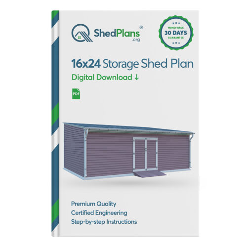 16x24 lean to storage shed plans product
