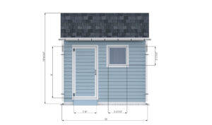 6x10 gable garden shed front side preview