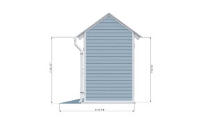 6x10 gable garden shed left side preview